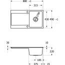 Villeroy & Boch 33351FRW SP Siluet 50 flat 880x490mm...