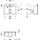 Villeroy &amp; Boch 334602TR EB-SP Siluet 60 S 600x510mm...