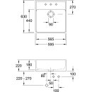 Villeroy &amp; Boch 632061M1 Sp&uuml;lstein 595x630mm...
