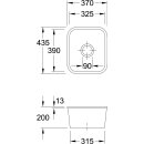 Villeroy &amp; Boch 670401KD U-Bau-SP Cisterna 45 370x435mm