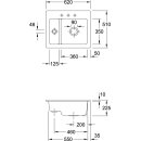 Villeroy &amp; Boch 678001SM EB-SP Subway 60 XM 620x510mm...
