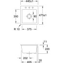 Villeroy &amp; Boch 67811FR1 SP Subway 45 XS flat 440x475mm