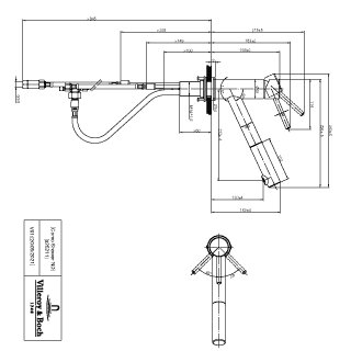 Villeroy & Boch 925211LC KüchenArm. Como Shower Niederdruck 45