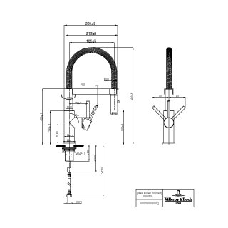 Villeroy & Boch 927300LC Küchenarmatur Steel Expert Compact
