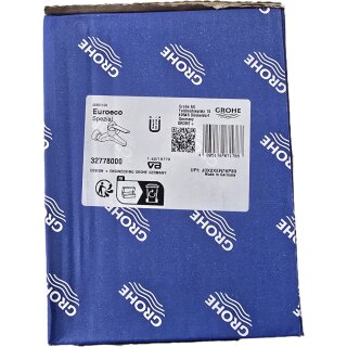 GROHE 32778000 EH-WT-Batt. Euroeco Special 32778 Wandm. Gussauslauf Ausladung 205mm chrom