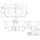 Villeroy &amp; Boch A180LOF9CS00VRW Vorwand-Badewanne Loop&amp;Friends LOF