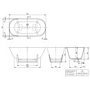 Villeroy &amp; Boch Q155ANH7F400V3S Badewanne Antheus 1550x750x620mm Solo