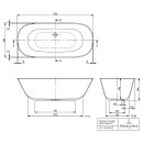Villeroy &amp; Boch Q175ANH7F200V3S Badewanne Theano 1750x800x620mm Duo