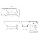 Villeroy &amp; Boch Q175ANH7F400V3S Badewanne Antheus 1750x800x620mm Duo