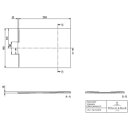 Villeroy &amp; Boch UDQ1290WAL2BV1S DW Wallway 1200x900x30mm re-eckig