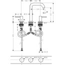 HANSGROHE 73330700 3-Loch WTA 150 Tecturis S