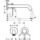 HANSGROHE 73351000 2-Loch Waschtischmischer Unterputz