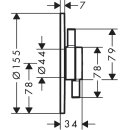 HANSGROHE 75618700 Mischer Unterputz 1 Verbraucher