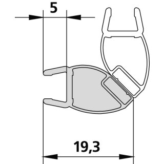 Kermi 6030619 3166R 1x Magnetprofil