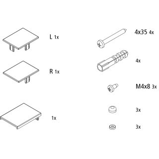 Kermi 6053540 Ersatzteilset Montagekleinteile