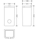 HEWI hygiene combination, body colour 98, frame orange