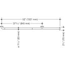 HEWI Grab rail for WC cubicles (USA), Series 801, Axle size 52 inch umber