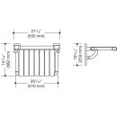 HEWI 801.51US440 33 Duschklappsitz,re-eckig (USA),S.801