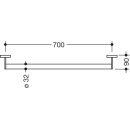 HEWI mobile grab rail, diameter 32 mm, length 700 mm, powder coated matt dark grey pearl mica