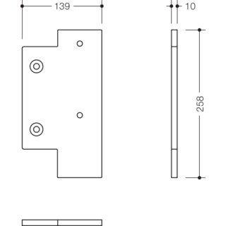 HEWI S50.02.00012 Montageplatte S50 für