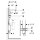 Geberit 116172141 Brenta Robinetterie murale WT, montage sur pied, r&eacute;seau
