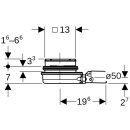 Geberit 388032001 Balkoneinlauf horizontal d50