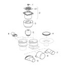 Geberit 388101001 Anschlussflansch, Breite 100 mm