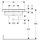 Geberit 128663000 Renova Comfort Square WT barrierefrei