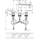 HANSGROHE 47070000 3-Loch Waschtischarmatur 110