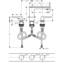 HANSGROHE 47070600 3-Loch Waschtischarmatur 110