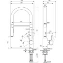 Ideal Standard BD417A2 K&uuml;chenarm. Gusto Ausld.225mm Semi-Pro