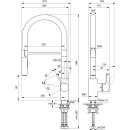 Ideal Standard BD417GN K&uuml;chenarm. Gusto Ausld.225mm Semi-Pro