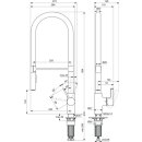 Ideal Standard BD421A2 K&uuml;chenarm. Gusto Ausld.225mm Semi-Pro