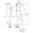 Ideal Standard BD460AA freistehende BW-Arm.Conca m.Stick-HB