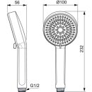 Ideal Standard BD580RO 2F-Handbrause Alu+ d:100mm