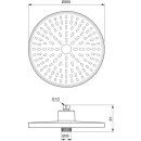 Ideal Standard BD581RO 2F-Kopfbrause Alu+ d:260mm