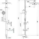 Ideal Standard BD585RO Duschsystem Alu+ o.Arm., m.2 Ablagen,