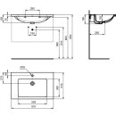 Ideal Standard T460458 M&ouml;belwaschtisch i.life B 1Hl. m.&Uuml;l.