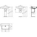 Ideal Standard T5334HY Waschtisch i.life B o.Hl. m.&Uuml;l.