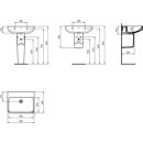 Ideal Standard T5335HY Waschtisch i.life B o.Hl. m.&Uuml;l.