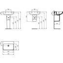 Ideal Standard T5336HY Waschtisch i.life B o.Hl. m.&Uuml;l.