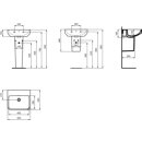 Ideal Standard T5337HY Waschtisch i.life B o.Hl. m.&Uuml;l.