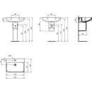 Ideal Standard T5342HY Waschtisch i.life B 1Hl. o.&Uuml;l.