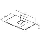 Ideal Standard T5410DU WT-Platte i.life B mittigerAusschnitt