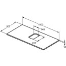 Ideal Standard T5411DU WT-Platte i.life B mittigerAusschnitt