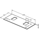 Ideal Standard T5412NF WT-Platte i.life B 2 Ausschnitte r/l