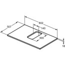 Ideal Standard T5414DU WT-Platte i.life B mittigerAusschnitt