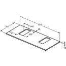 Ideal Standard T5416NF WT-Platte i.life B 2 Ausschnitte r/l