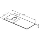 Ideal Standard T5457DU WT-Platte i.life B Ausschnitt links