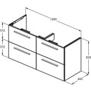 Ideal Standard T5513NX WT-Unterschrank i.life A 4 Ausz&uuml;ge